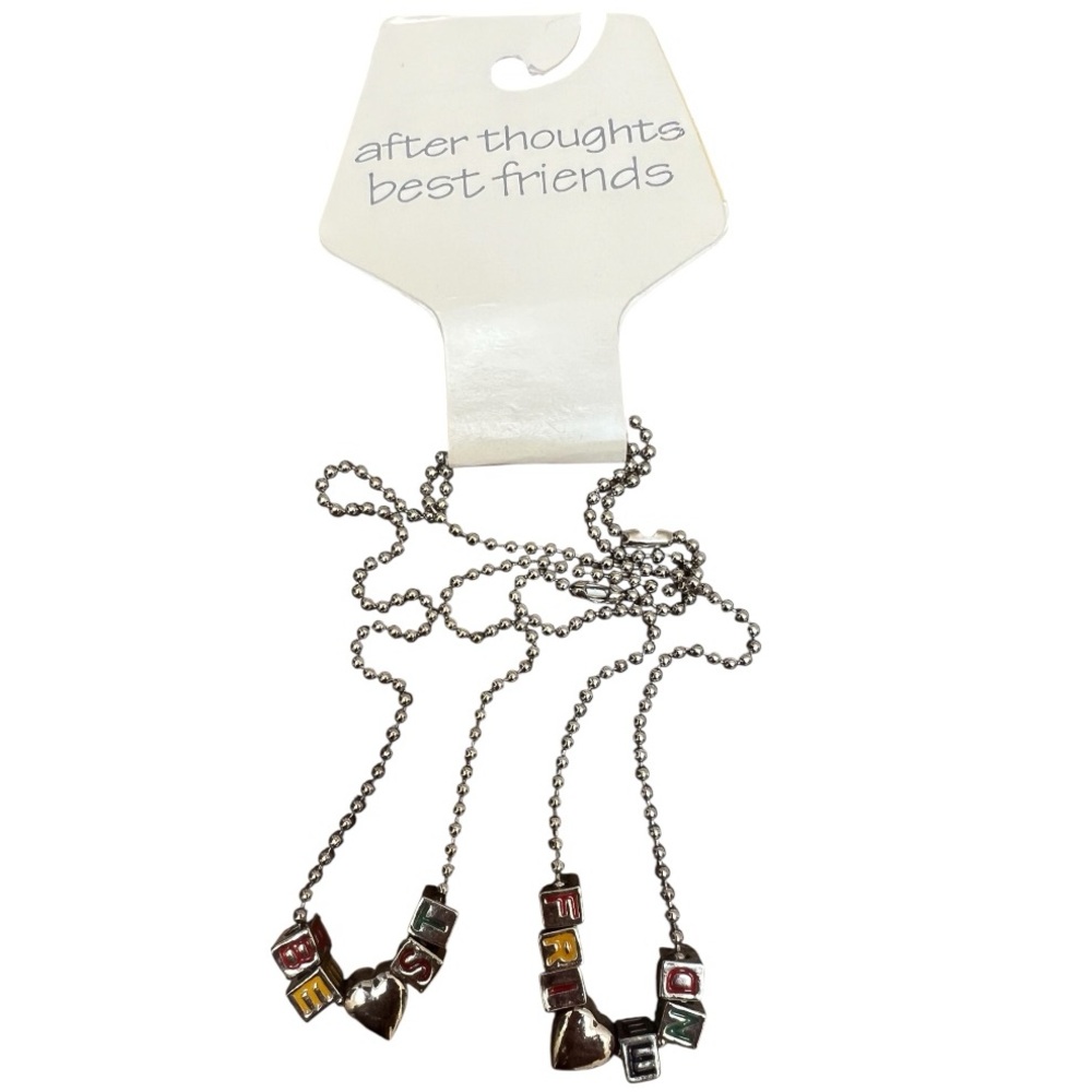 Vintage Y2K After Thoughts Best Friends Chain Beaded Necklaces 7.5” BRAND NEW